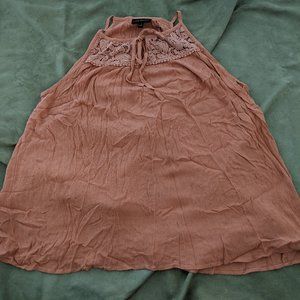 Pink Tank Top with Lace Accents by Lane Bryant Size 16